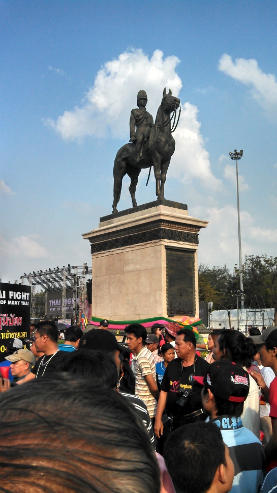 The famous statue of King Chulalongkorn on his horse. The inspiration for the Gangnam Style dance, true story.
