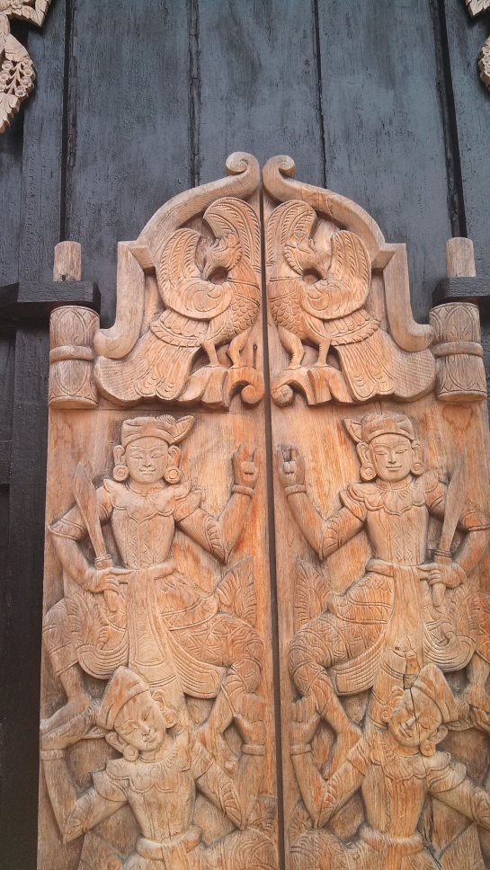 A nicely carved door.